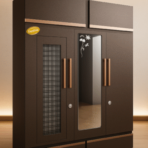 Everking Modern Steel Almirah with Mirror