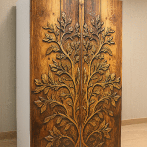 Everking Carved Wooden Design Premium Almirah